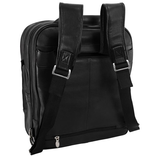 Skórzany, czarny plecak 3w1 z odpinanymi ramionami Wicker Park 15,6"  Mcklein One Size merg.pl
