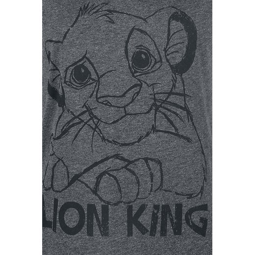 The Lion King Simba Koszulka damska odcienie ciemnoszarego The Lion King  M EMP