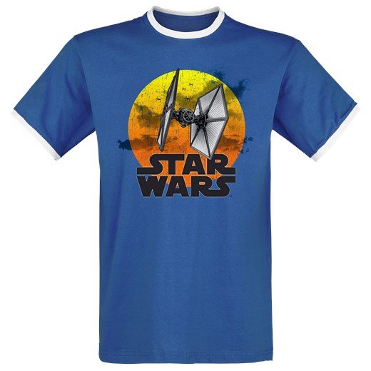 Star Wars TIE Fighter - 77 T-Shirt niebieski/biały  Star Wars M okazja EMP 