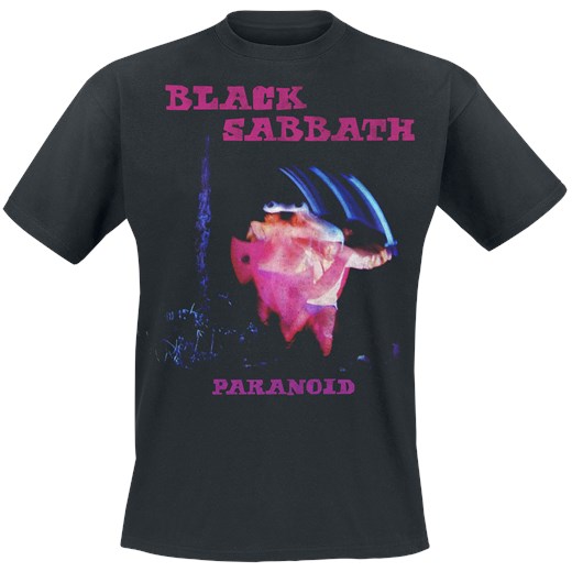 Black Sabbath Paranoid Tracklist T-Shirt czarny  Black Sabbath XL wyprzedaż EMP 