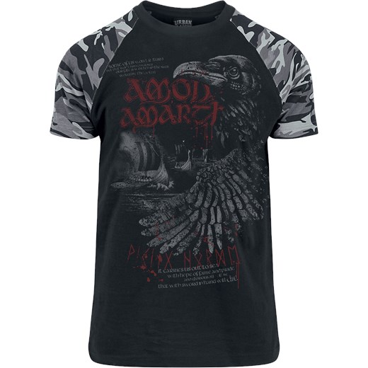 Amon Amarth Raven T-Shirt czarny/kamuflaż Amon Amarth S okazyjna cena EMP