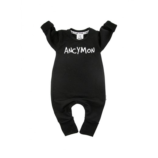 ROMPER DŁUGI RĘKAW "ANCYMON" czarny  50/56 i love milk