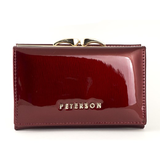 Mały czerwony damski portfel skórzany Peterson BC412 R  Peterson  Galmark