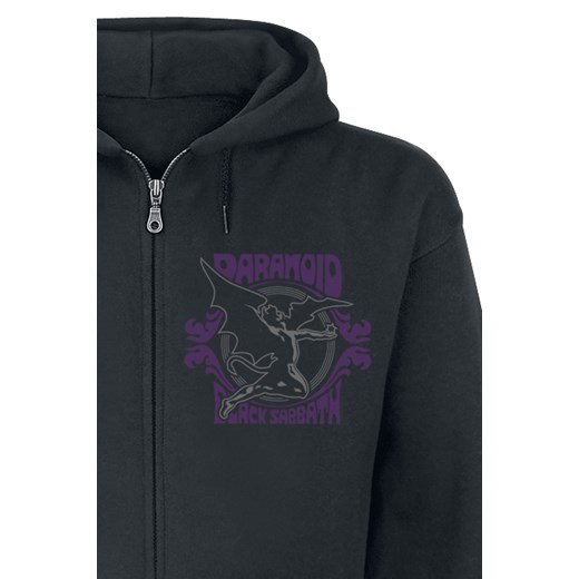 Black Sabbath Paranoid Bluza z kapturem rozpinana czarny Black Sabbath XL promocyjna cena EMP