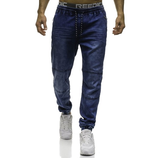 Spodnie jeansowe joggery męskie granatowe Denley HY181  Denley.pl L okazyjna cena Denley 