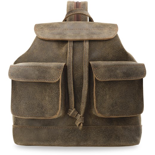 Skórzany plecak na jedno ramię i na dwa oldskulowy styl vintage polska marka a-art - przecierany brąz