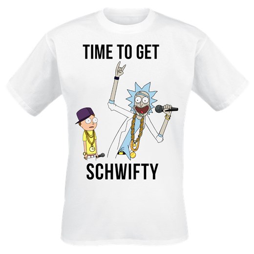 Rick And Morty Get Schwifty T-Shirt biały bialy Rick And Morty M promocja EMP 