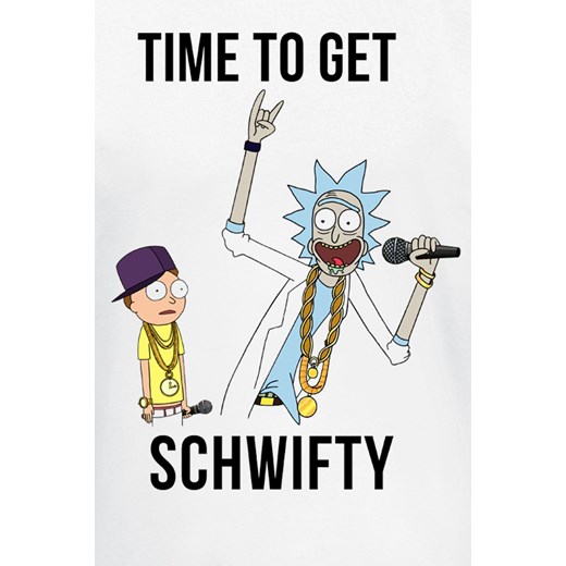 Rick And Morty Get Schwifty T-Shirt biały Rick And Morty bialy M promocja EMP 