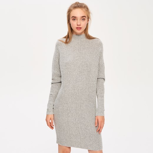 Sinsay - Dzianinowa sukienka - Szary szary Sinsay XS 