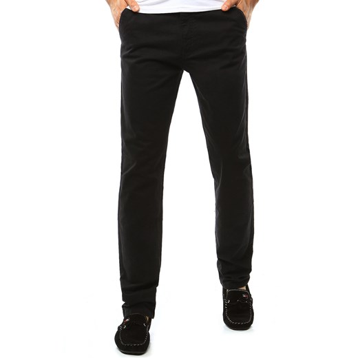 Spodnie męskie chinos czarne (ux1095) czarny Dstreet  promocyjna cena  