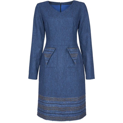 Sukienka wełniana Jeans Zoee niebieski L 
