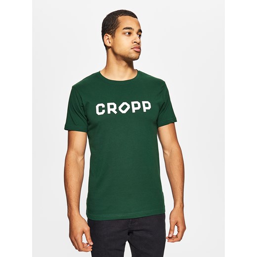 Cropp - Koszulka z napisem - Zielony zielony Cropp L 