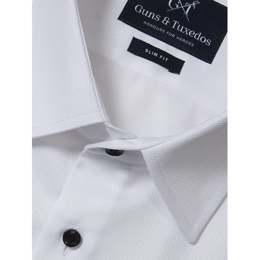 Koszula white cufflinks szary Guns&tuxedos 43 wyprzedaż  