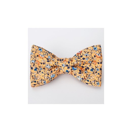 Jedwabny krawat z dzianiny - knit niebieski w drobny wzorek eleganckipan-com-pl brazowy bez wzorów/nadruków