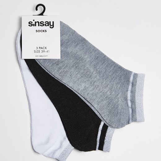 Sinsay - 3 pack skarpet - Szary