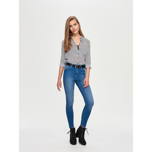 Sinsay - Jeansy high waist - Niebieski  Sinsay 36 
