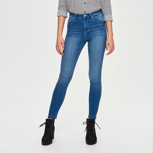Sinsay - Jeansy high waist - Niebieski  Sinsay 38 