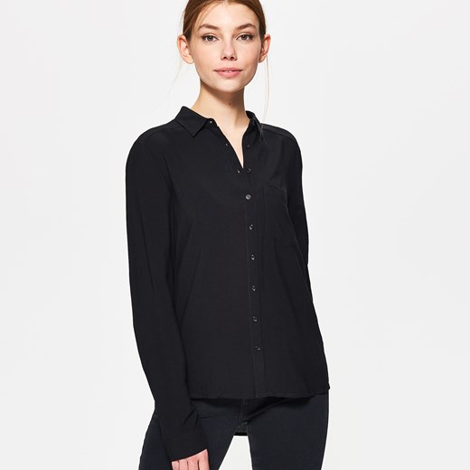 Cropp - Gładka koszula - Czarny Cropp czarny XS 