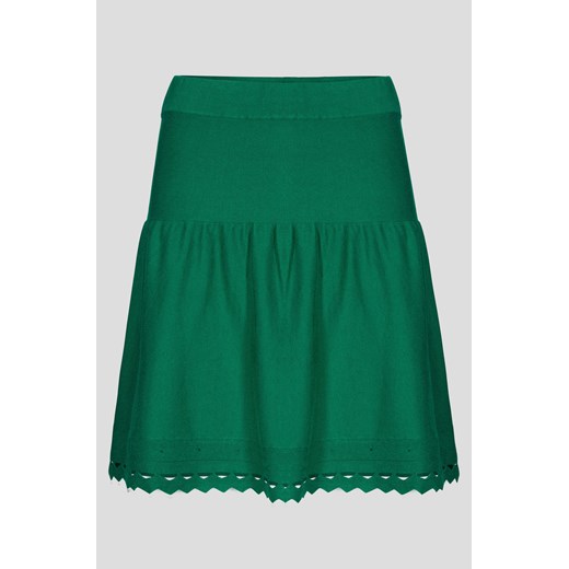Dzianinowa spódnica z ażurową wstawką zielony ORSAY XL orsay.com