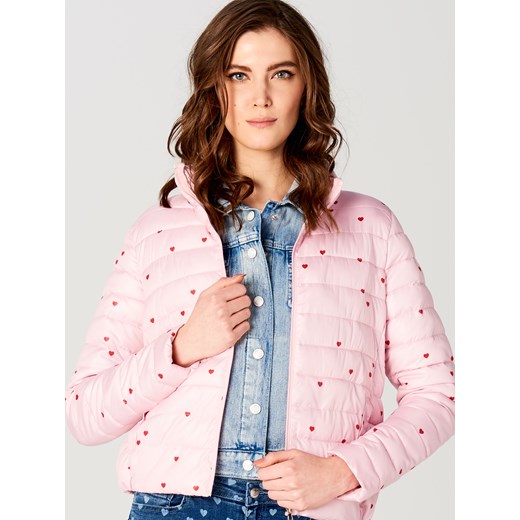 Mohito - Pikowana kurtka w kropki little princess - Różowy Mohito bezowy 42 