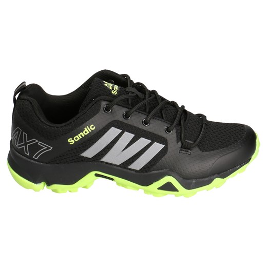 Buty sportowe SDP18N24-1 czarne zielone neonowe dodatki sznurowane podeszwa air czarny Sandic 45 Casadi