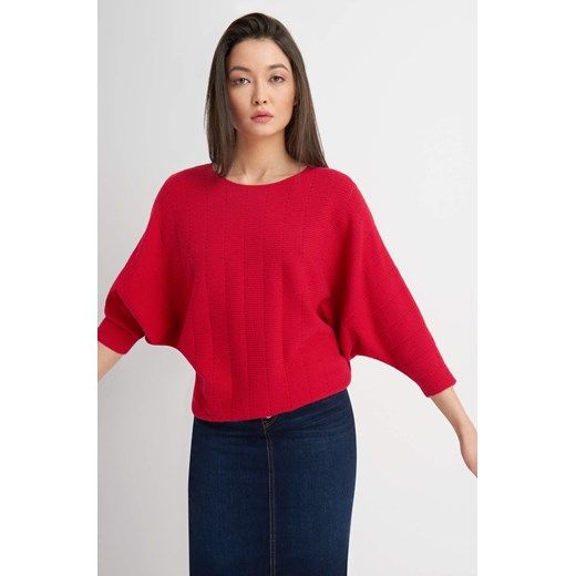 Sweter typu nietoperz czerwony ORSAY L orsay.com