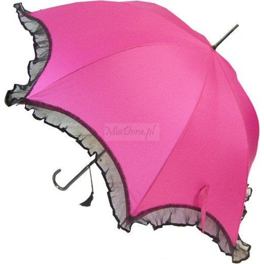 Isabella różowa elegancka parasolka z falbaną rozowy Soake  Parasole MiaDora.pl