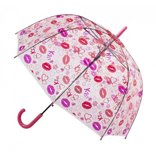 Lips - parasolka przezroczysta Soake fioletowy  Parasole MiaDora.pl