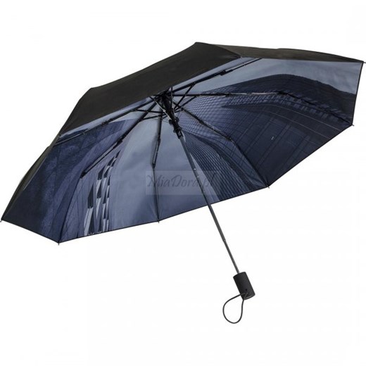 City - parasolka na deszcz i słońce - z ochroną przeciw UV UPF50+ czarny Fare  Parasole MiaDora.pl