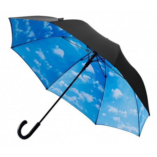 Chmury chmurki obłoczki - CZARNY parasol Ø120 cm Impliva niebieski  Parasole MiaDora.pl