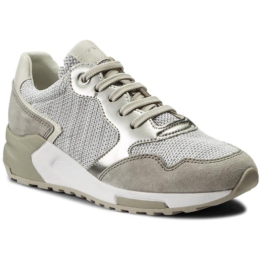 Sneakersy GEOX - D Phyteam B D824DB 06K22 C1236 White/Lt Grey Geox szary 35 eobuwie.pl