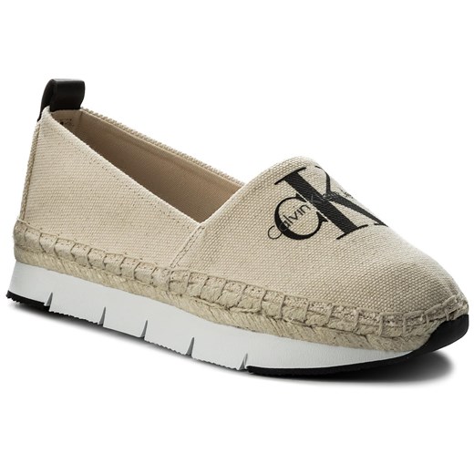 Espadryle CALVIN KLEIN JEANS - Genna R8949 Natural/White brazowy Calvin Klein 40 eobuwie.pl