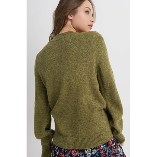 Luźny sweter boucle ORSAY zielony L orsay.com
