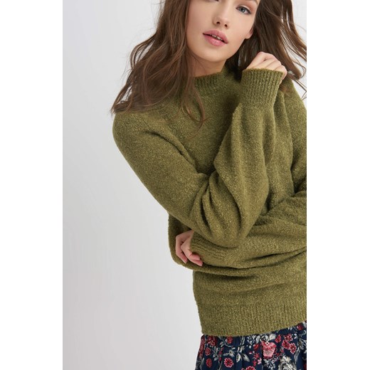 Luźny sweter boucle ORSAY zielony L orsay.com