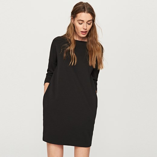 Reserved - Dzianinowa sukienka - Czarny Reserved czarny XL 