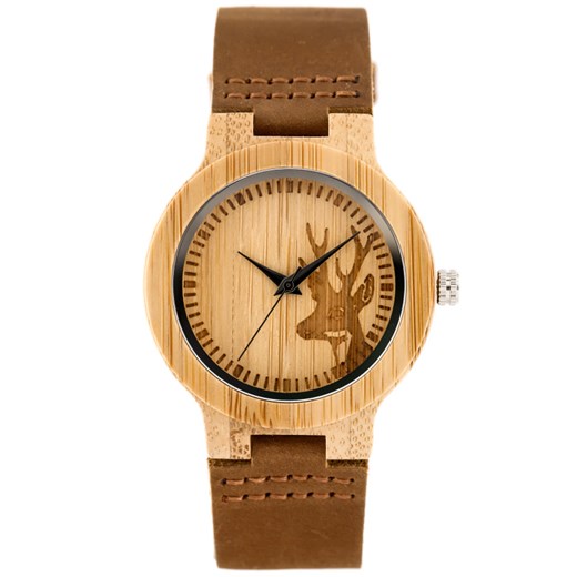 Drewniany zegarek (zx638a) - rozmiar damski brazowy   TAYMA