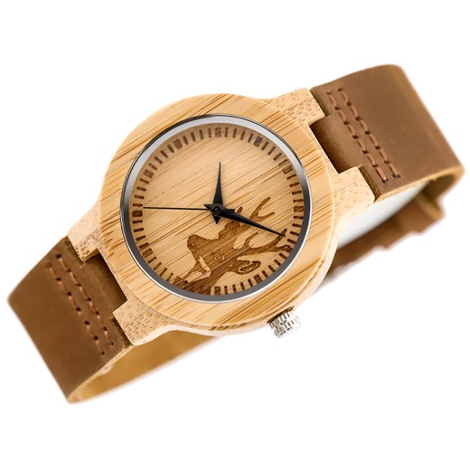 Drewniany zegarek (zx638a) - rozmiar damski  brazowy  TAYMA