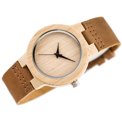Drewniany zegarek (zx639a) - rozmiar damski bezowy   TAYMA