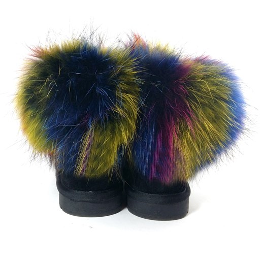 Śniegowce zamsz naturalny JENOT multi zielony Dolce Moda