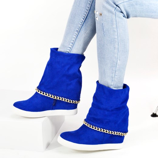 Sneakersy z łańcuszkiem Casa Dolce Moda niebieski  