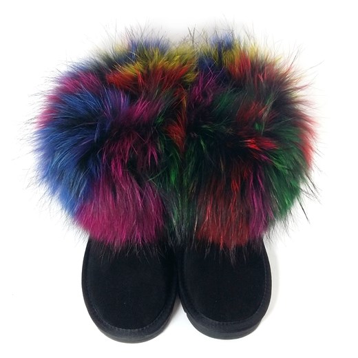 Śniegowce zamsz naturalny JENOT multi Dolce Moda czarny