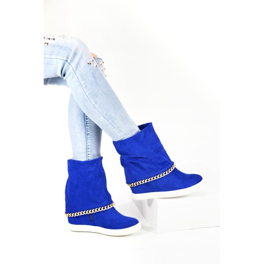 Sneakersy z łańcuszkiem Casa niebieski Dolce Moda  