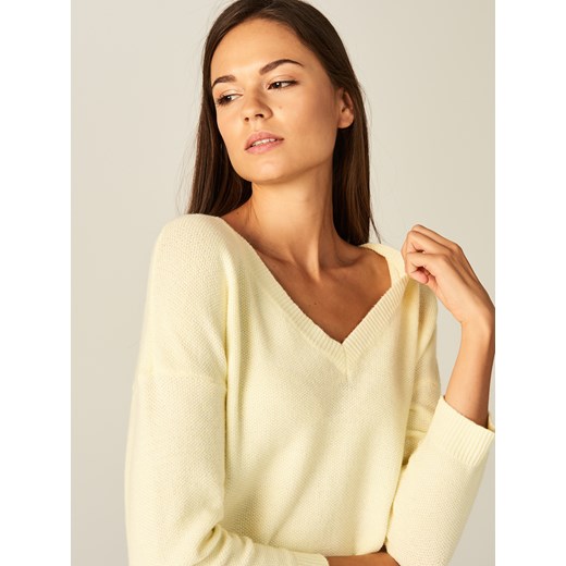 Mohito - Sweter z dekoltem w szpic - Żółty Mohito zolty M 