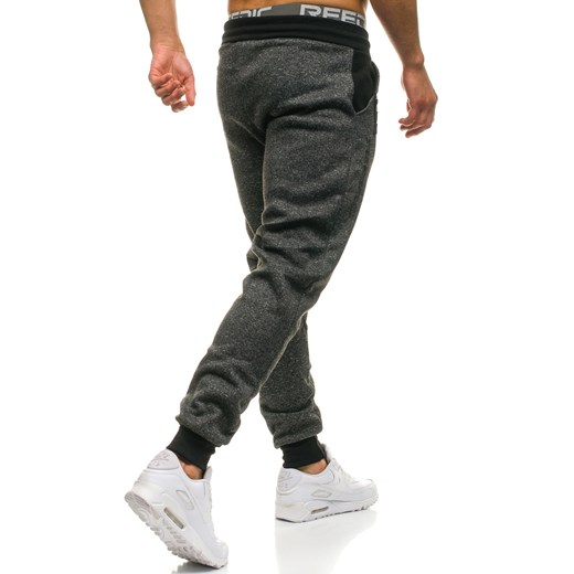 Spodnie męskie dresowe joggery czarne Denley HL8438  Denley.pl XL promocja Denley 