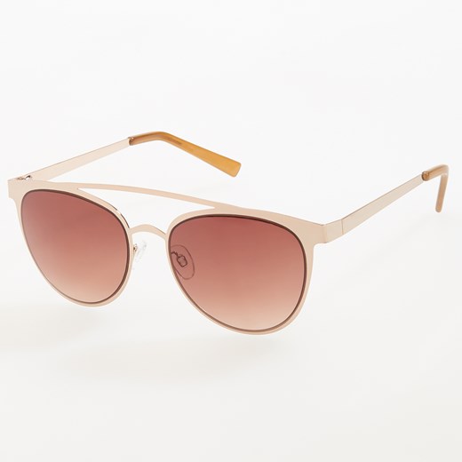 Reserved - Okulary przeciwsłoneczne - Złoty rozowy Reserved One Size 