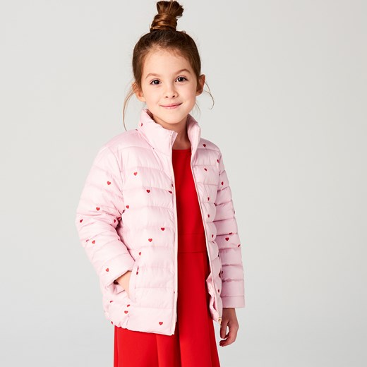 Mohito - Pikowana kurtka dla dziewczynki little princess - Różowy bezowy Mohito 122-128 Mohito.
