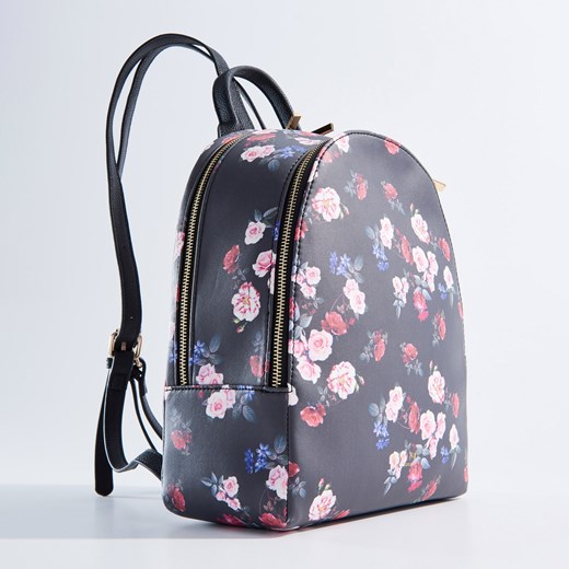 Mohito - Mały plecak w kwiaty - Wielobarwn szary Mohito One Size Mohito.