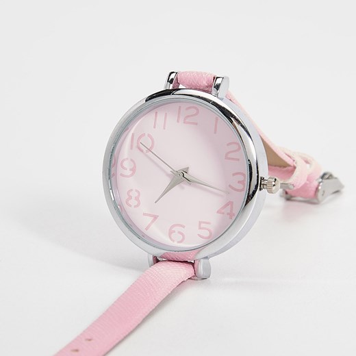 Sinsay - Różowy zegarek - Różowy Sinsay bezowy One Size Sinsay.