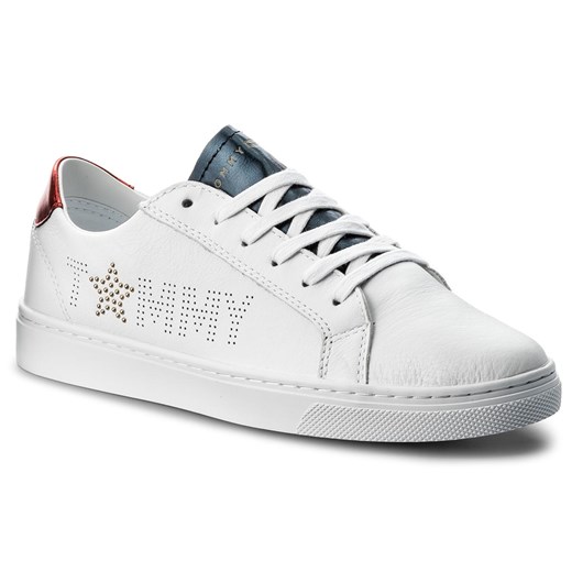 Sneakersy TOMMY HILFIGER - Tommy Star Metallic Sneaker FW0FW02349 Rwb 020 szary Tommy Hilfiger 37 eobuwie.pl