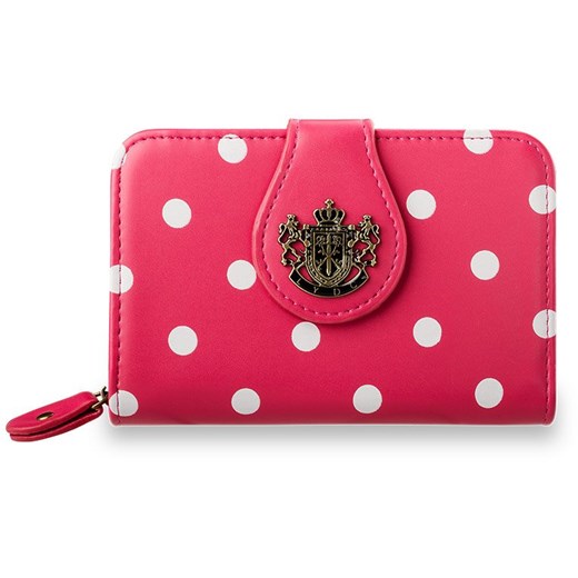 Lydc damski portfel kropki groszki - kolory - różowy
